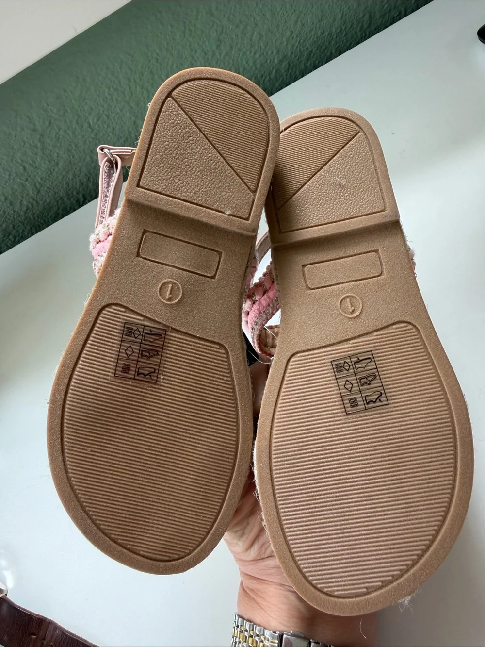 Tahari Pink Double-Strap Girls Sandals